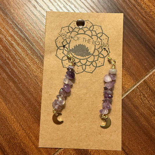 Amethyst Earrings Gold