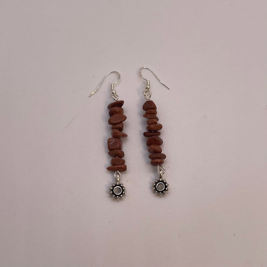 Goldstone Earrings Silver