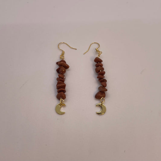 Goldstone Earrings Gold